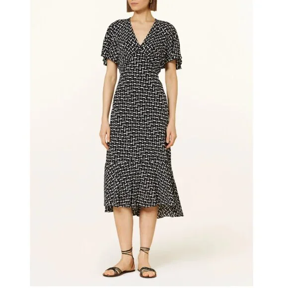 NWT Diane von Furstenberg DVF Celia floral-print crepe midi dress - Picture 2 of 8